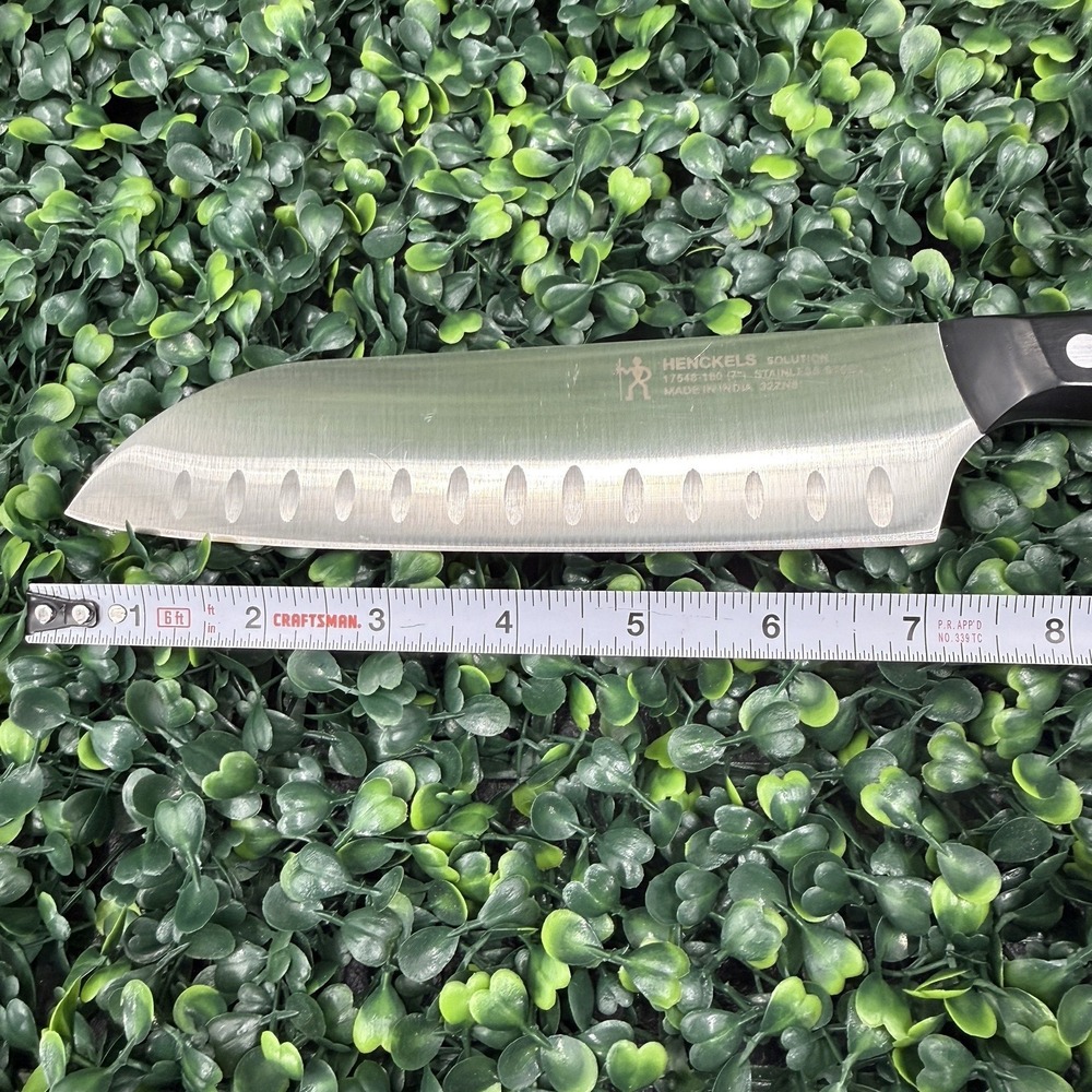 Henckels 7" Santoku Knife Solution Stainless Steel Black Handle‎ 17548-180 - Picture 7 of 7
